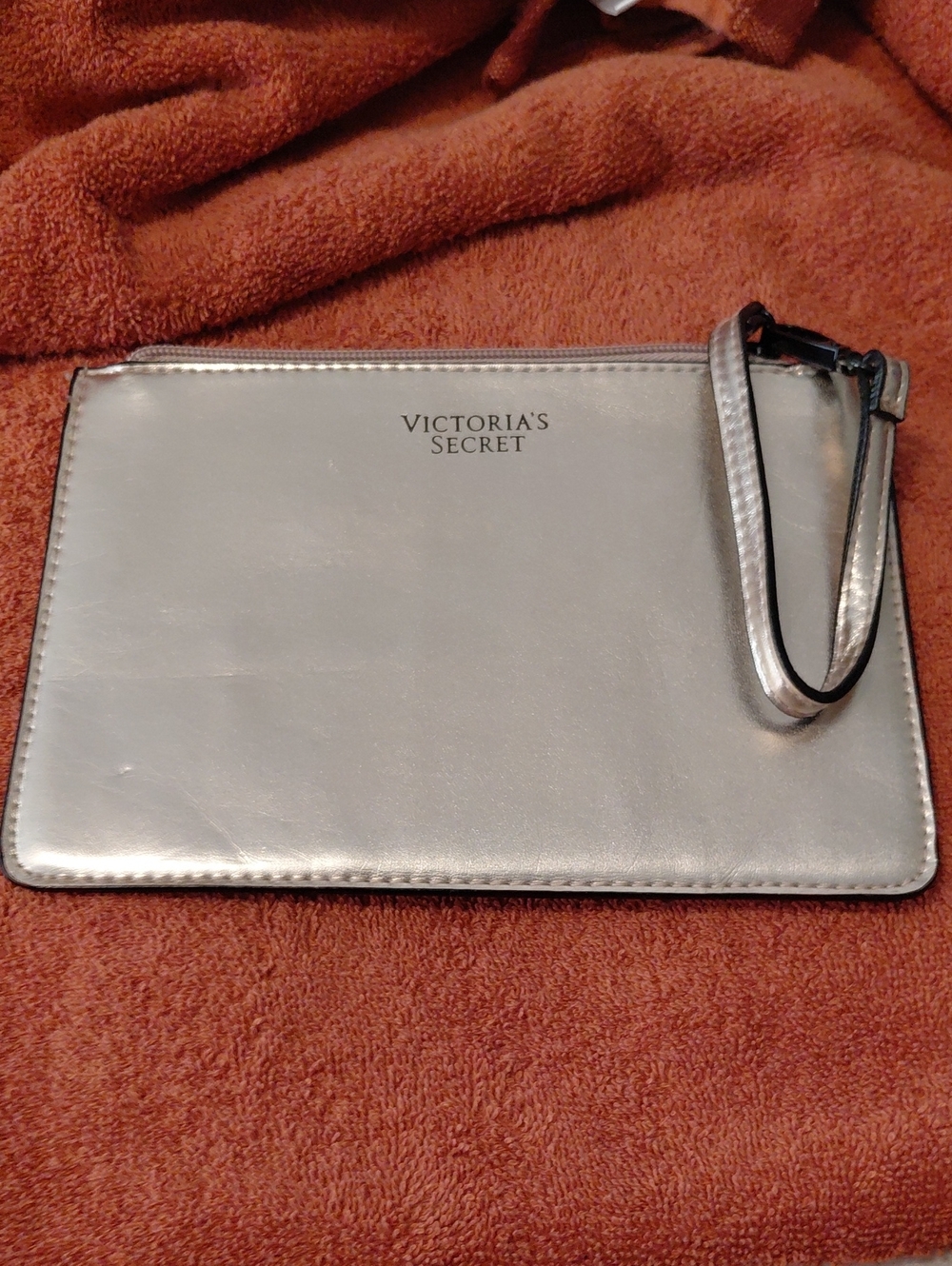 Victoria's Secret Rose Gold Wristlet Clutch Makeup Bag